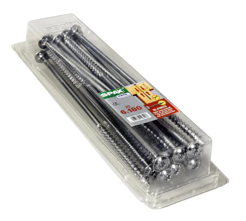 20 tornillo spax t-star+ , ø 6mm y 180 mm