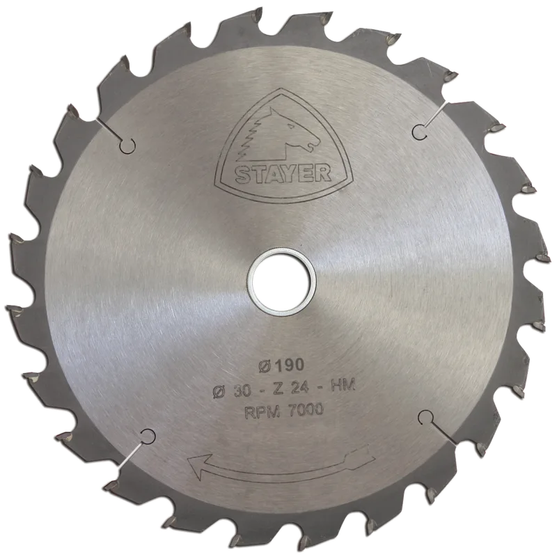 Disco de sierra circular stayer para madera, 190 x 30 mm y 24 dientes