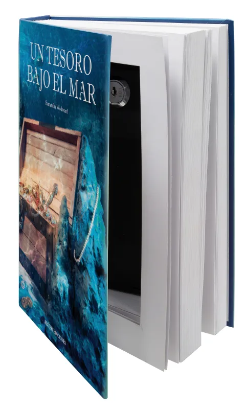 Caja de caudales en forma de libro de 15.4x22.2x4.4 cm