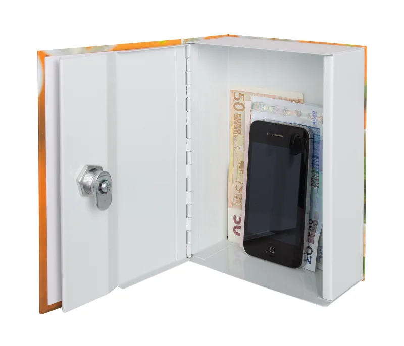 Caja de caudales en forma de libro de 13.7x18.8x6.8 cm