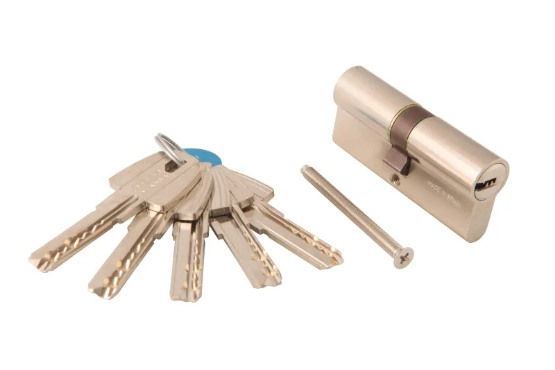 Bombin para cerradura tesa t60 de 35 + 35 mm niquelado