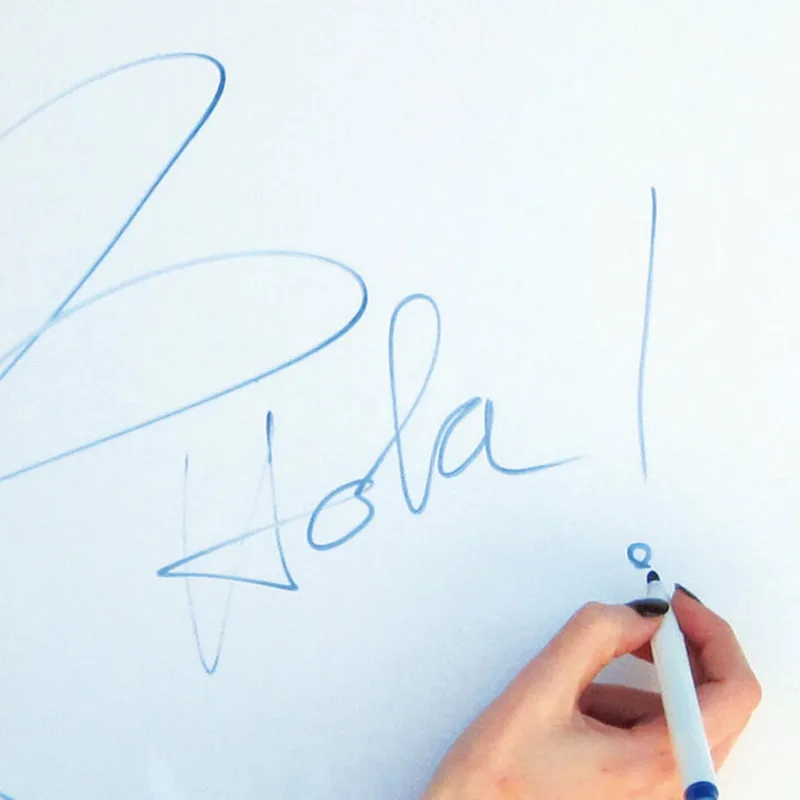 Revestimiento adhesivo mural liso blanco pizarra de 0.45 x 1.5m