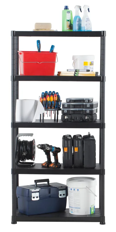 Estantería de resina en kit de plástico de 40x90 cm y carga max. 40 kg por balda