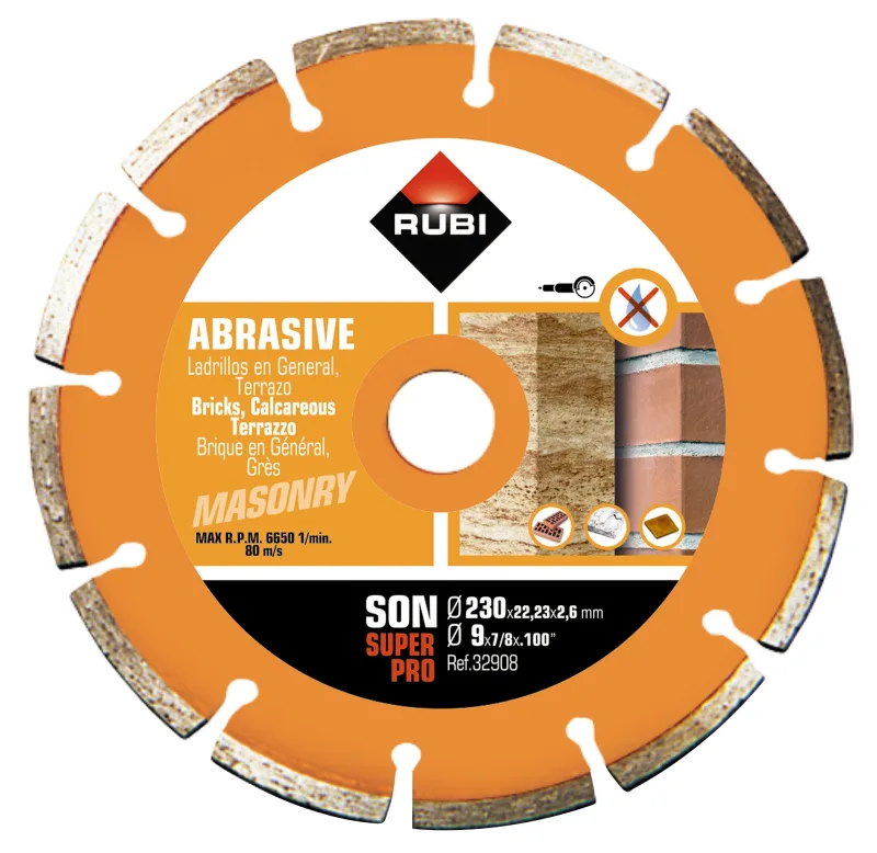 Disco diamante rubi de llanta segmentada