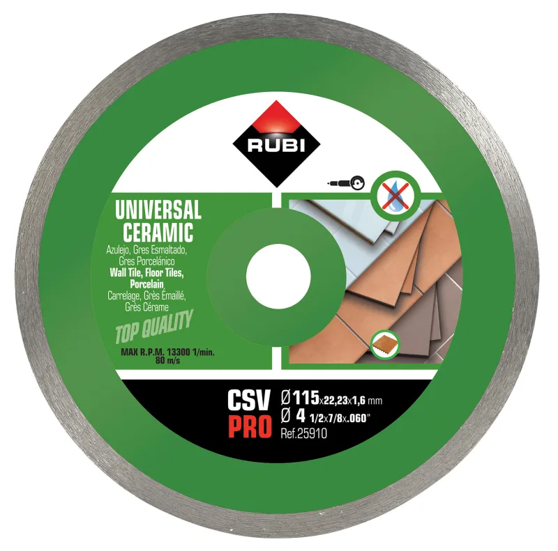 Disco diamante rubi de llanta continua