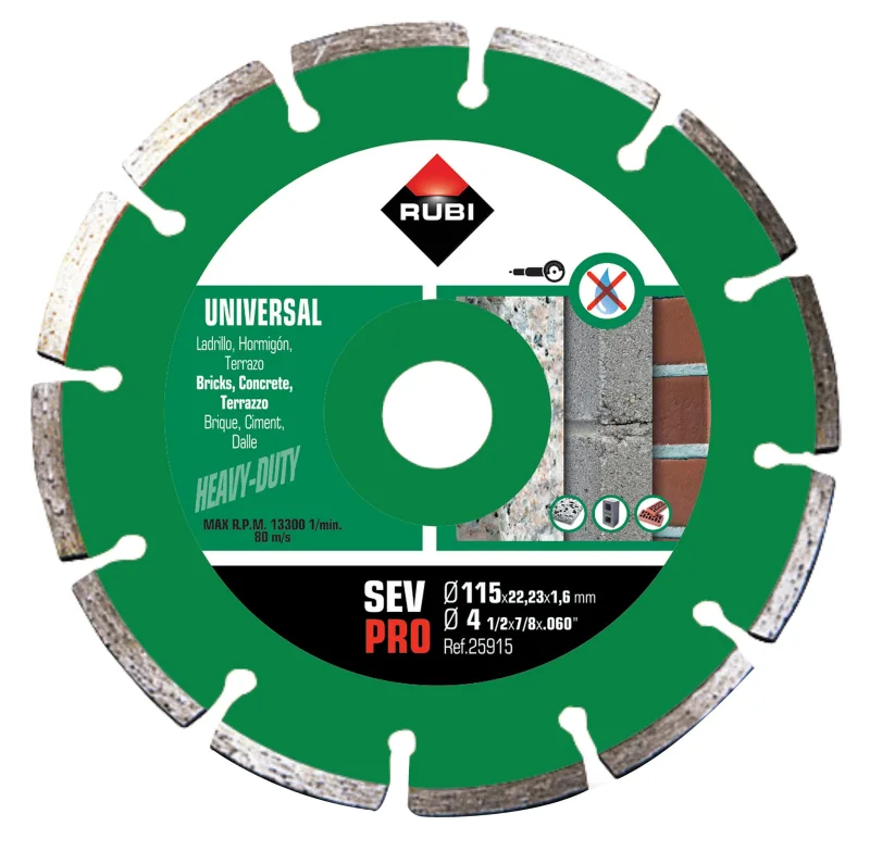 Disco diamante rubi de llanta segmentada