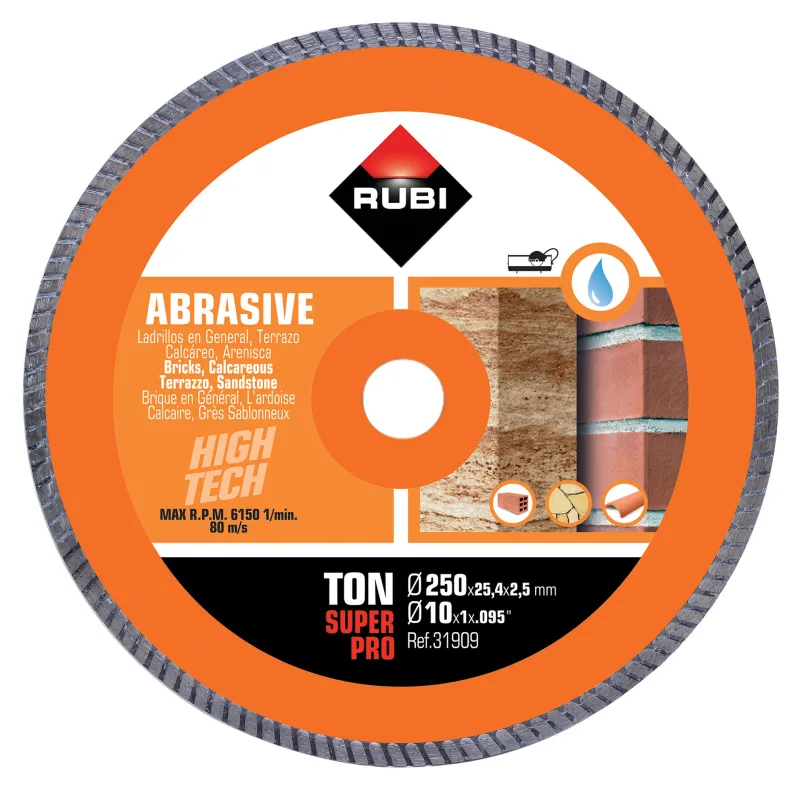 Disco diamante rubi de llanta continua