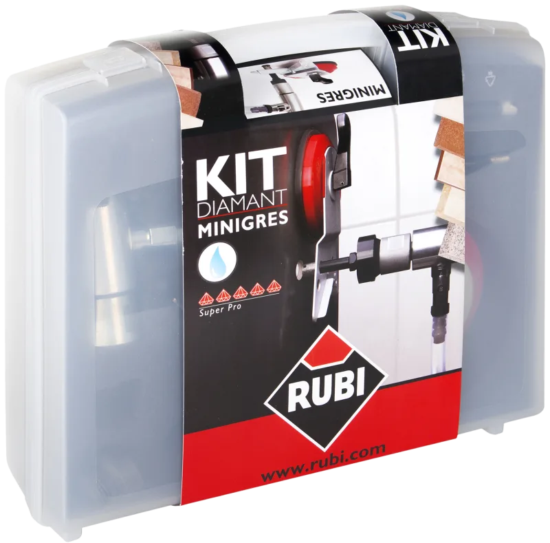 Kit brocas para azulejo ø 28, 35, 43, 68x265 mm rubi drygres