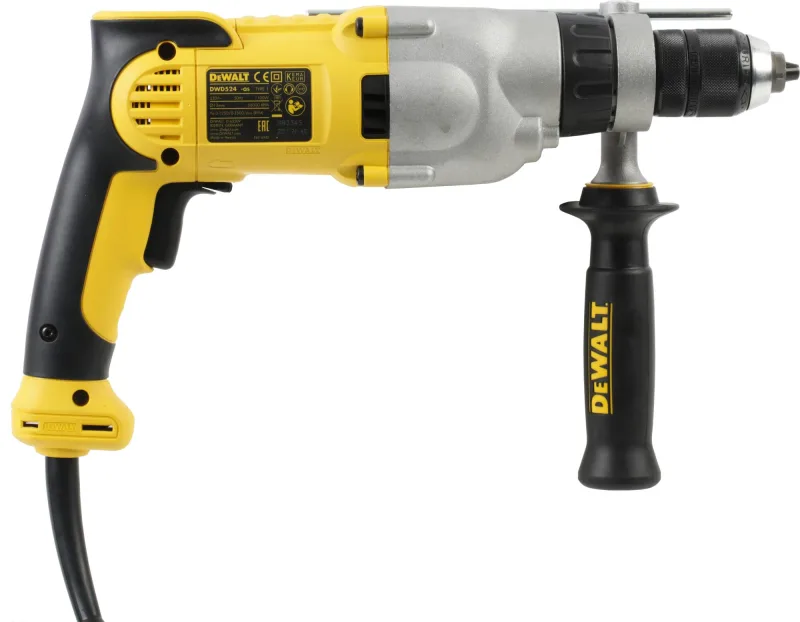 Taladro percutor dewalt 1100 w con empuñadura lateral multiposición tope de profundidad maletín