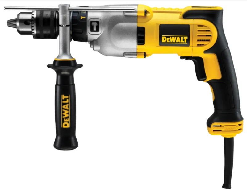 Taladro percutor dewalt 1300w con empuñadura lateral multiposición tope de profundidad maletín