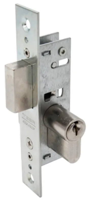 Cerradura de embutir de 13.5 mm de entrada y 65 mm entre eje de cromado