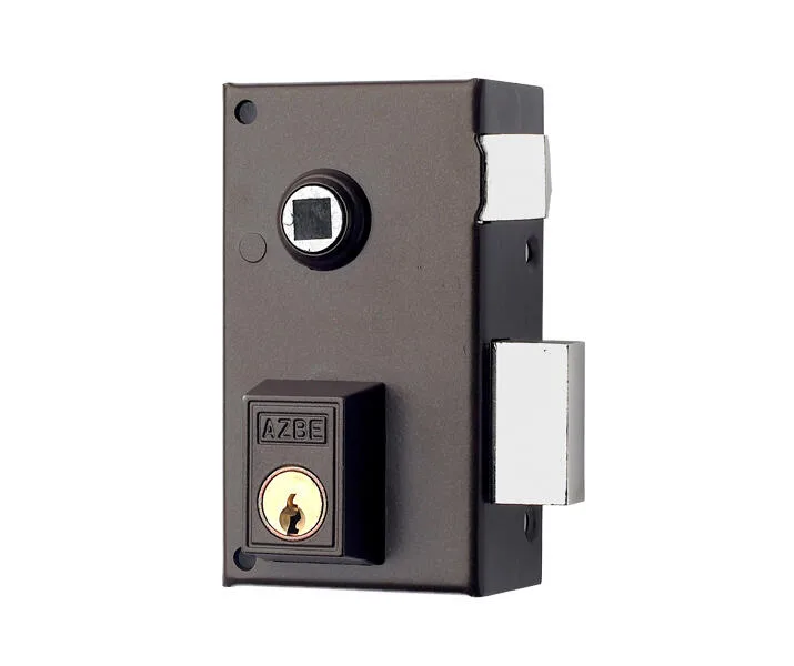 Cerradura de sobreponer de 70 mm de caja y mm de entrada marrón