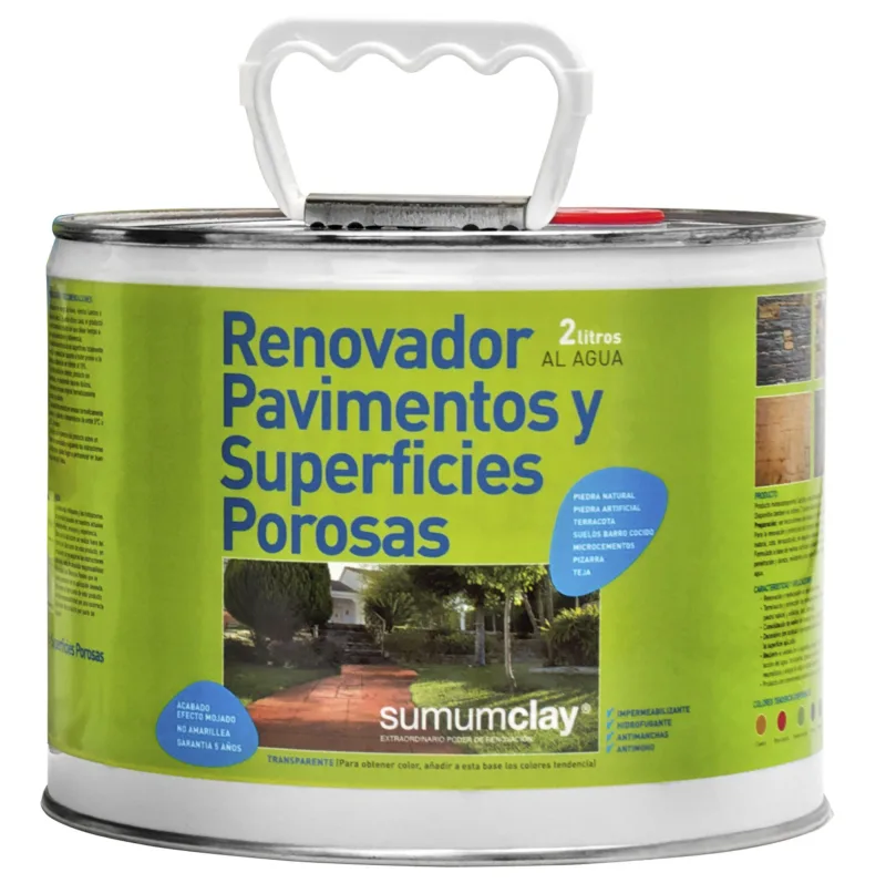 Resina color transparente para garajes, sótanos, terrazas, hormigón sumumclay semi brillante 2l base agua
