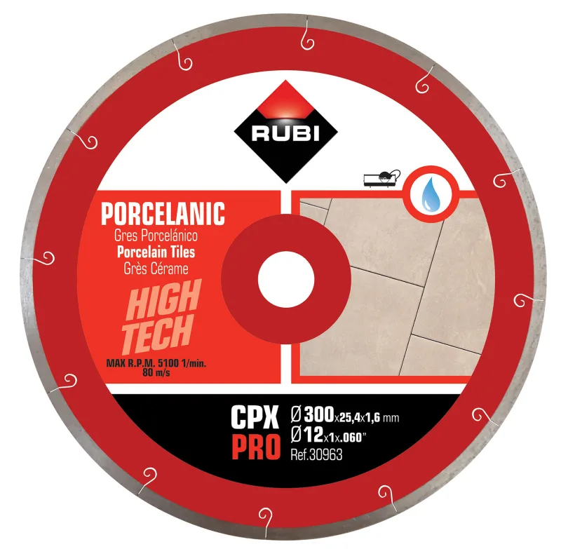 Disco diamante macizo rubi de llanta continua