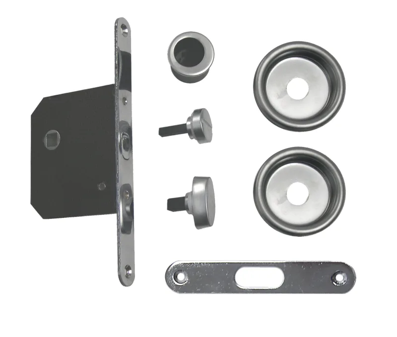 Cerradura de embutir dorado de mm de entrada y 50 mm entre eje