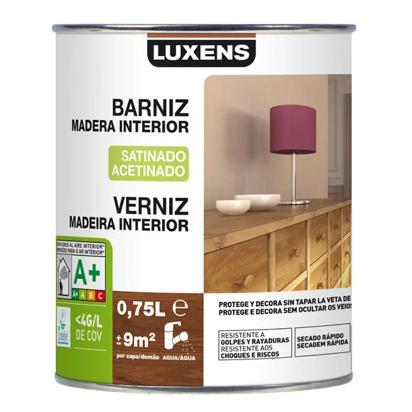 Barniz de interior luxens satinado incoloro 0,75l