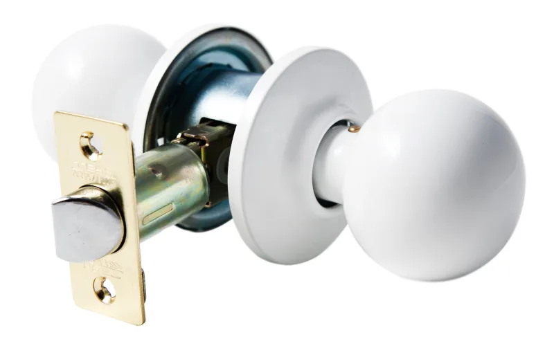 Pomo de puerta con mecanismo para puerta de interior en latón