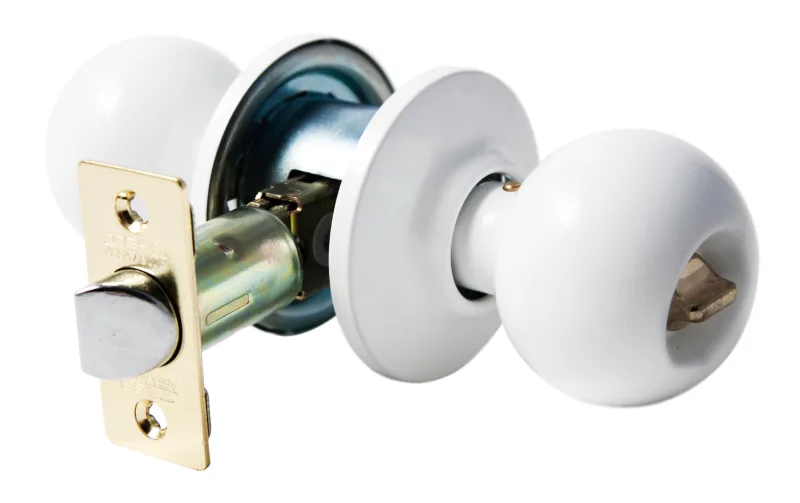 Pomo de puerta con mecanismo para puerta de interior en latón