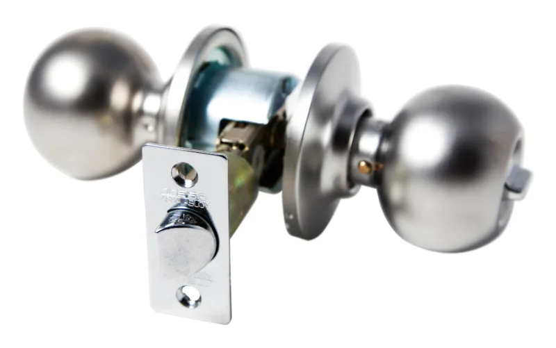 Pomo de puerta con mecanismo para puerta de interior en latón