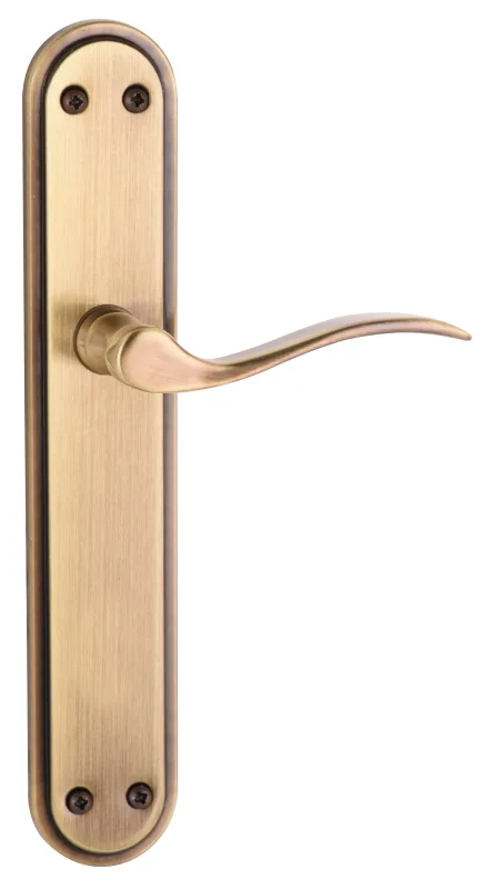 Manilla de placa de puerta de zamak cepillado