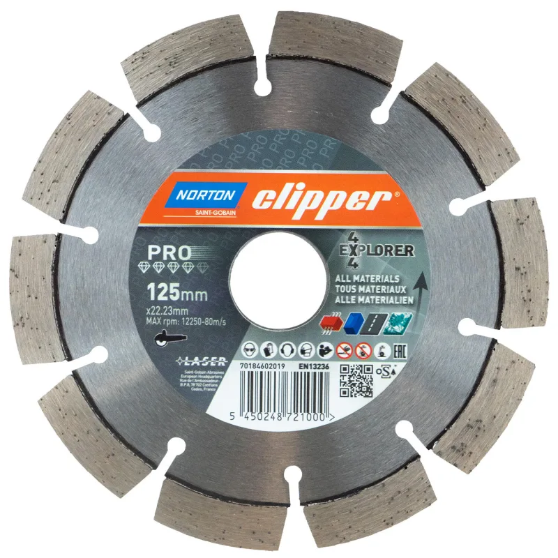 Disco diamante norton 125mm de llanta segmentada