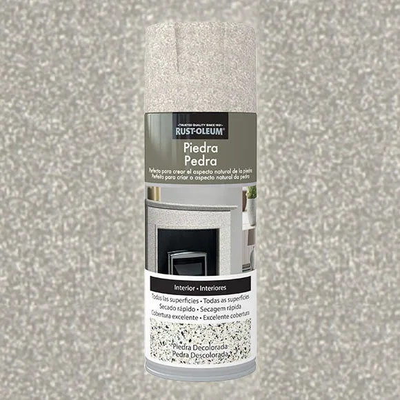 Spray pintura rust-oleum efecto piedra 400ml blanco