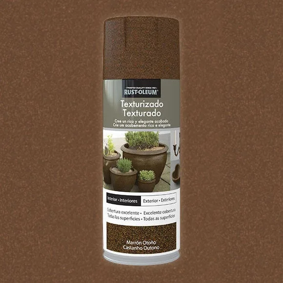 Spray pintura rust-oleum efecto textura 400ml marrón otoño