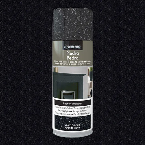 Spray pintura rust-oleum efecto piedra 400ml negro granito