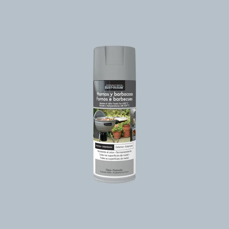 Spray rust-oleum hornos barbacoas 400ml plata