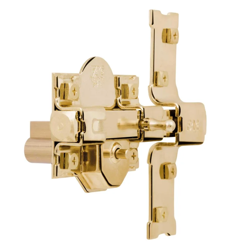Cerrojo de seguridad fac 301rp/80 llave-botón de 80 mm ancho dorado