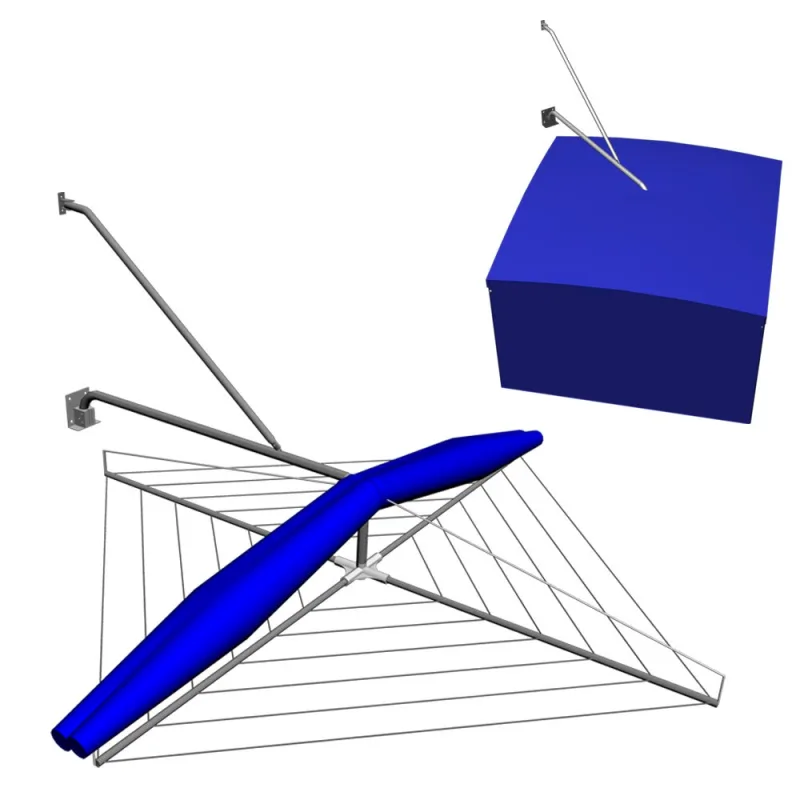 Tendedero de exterior de paraguas de 110x110 cm desplegado