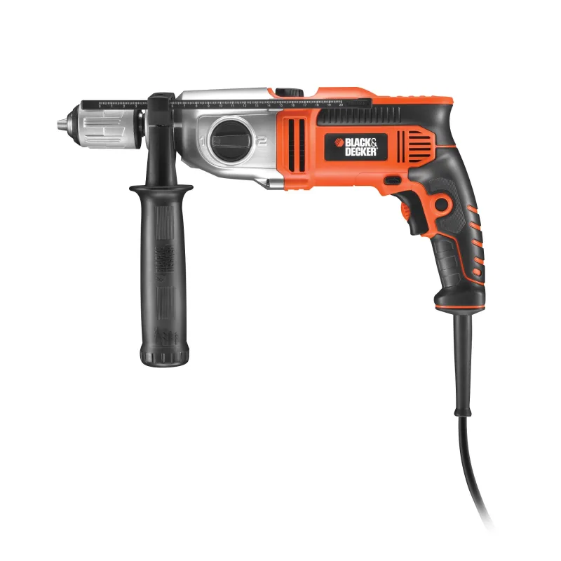 Taladro con cable black + decker 850w con 2ª empuñadura y tope de profundidad