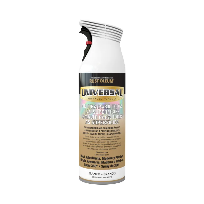 Spray pintura rust-oleum universal brillante 400ml blanco