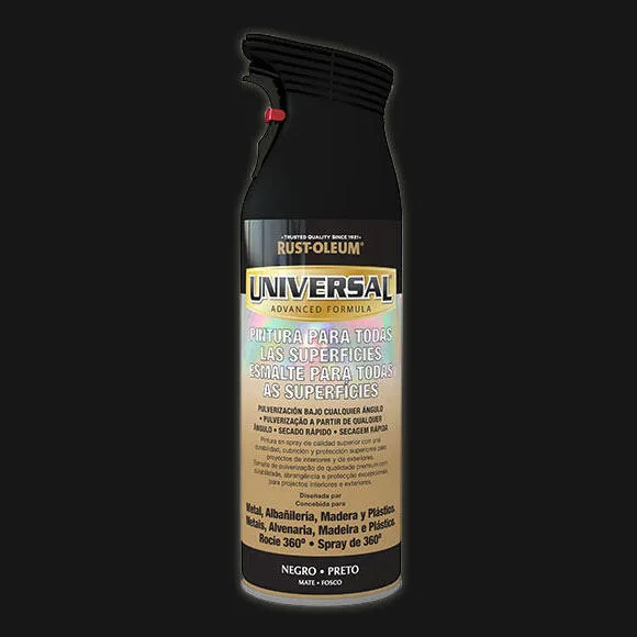 Spray pintura rust-oleum universal mate 400ml negro