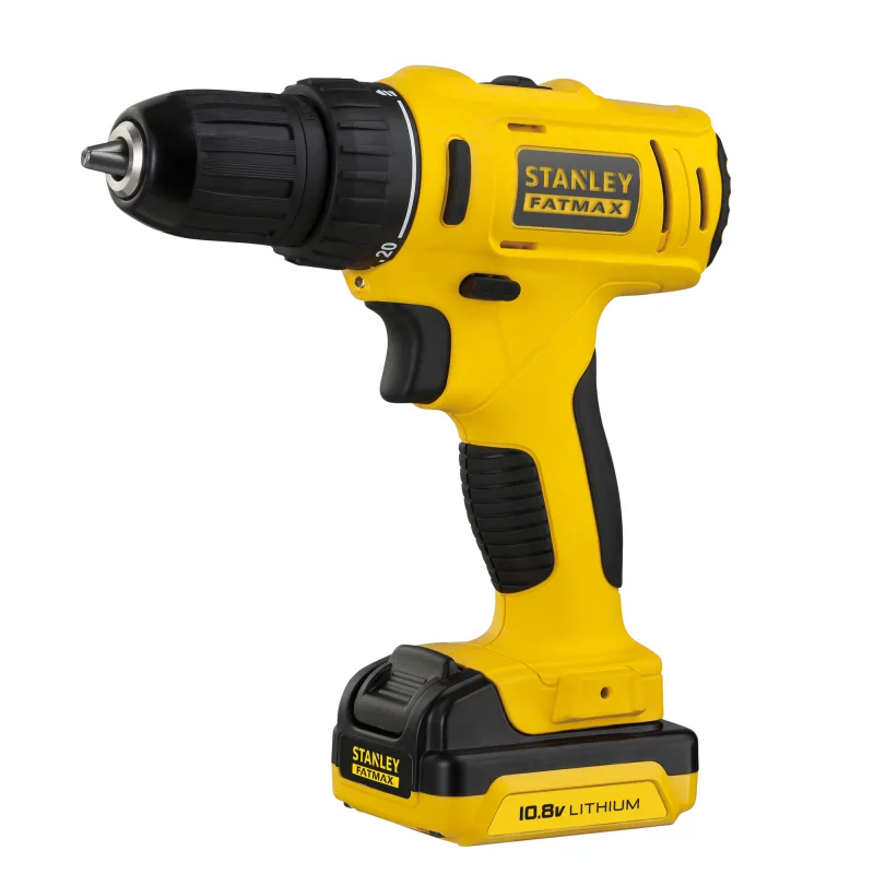 Taladro a batería stanley fatmax 10.8v - 1 bateria - incluye 2 baterías li-ion 1,5ah, cargador 1,25a y maletín - fmc011s2-qw