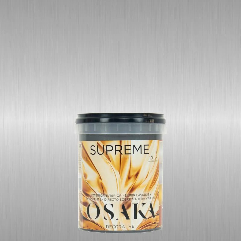 Pintura decorativa con efectos metal supreme osaka color aluminio 1 litro