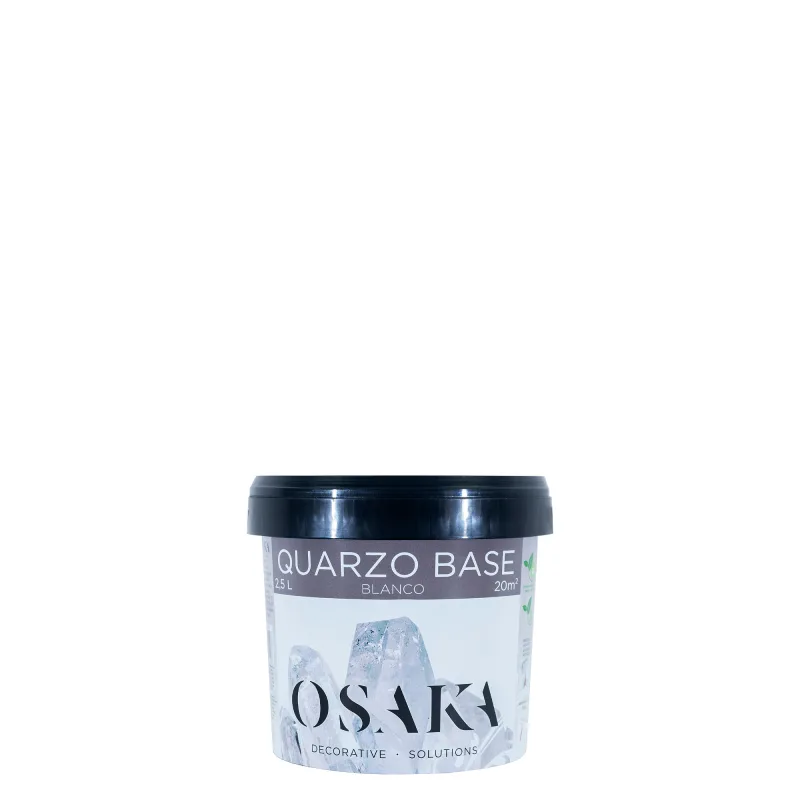 Fondo para efecto decorativo rugoso quarzo base osaka color blanco 2.5 litros