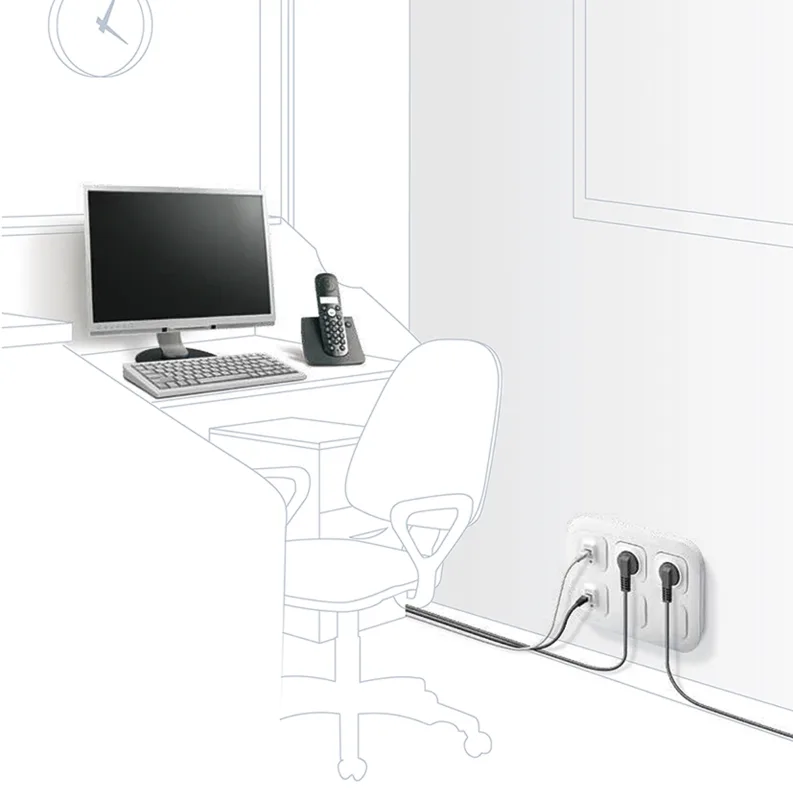 Estación de trabajo legrand forix con 4 enchufes