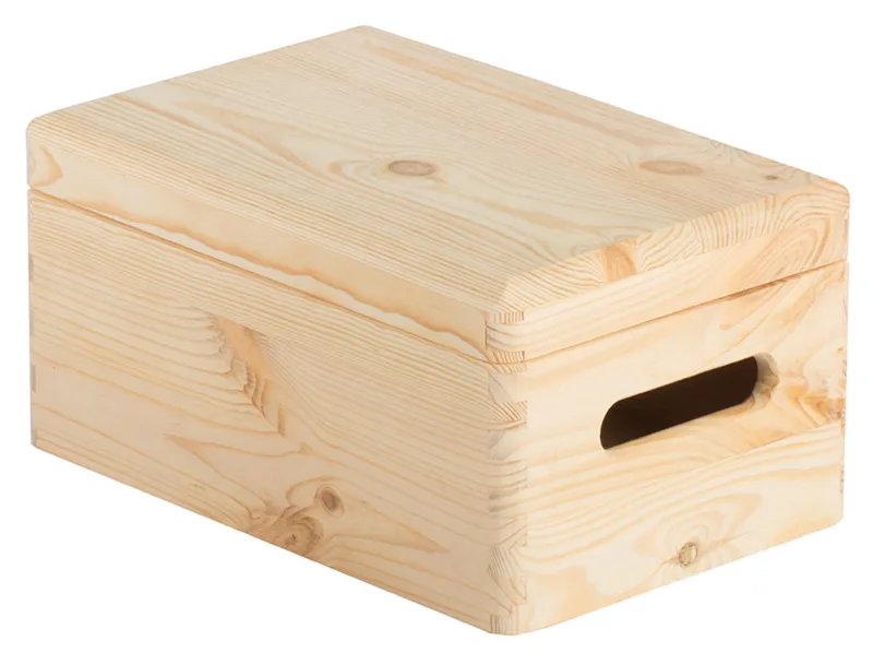 Caja de madera beige creative 30x20x14cm