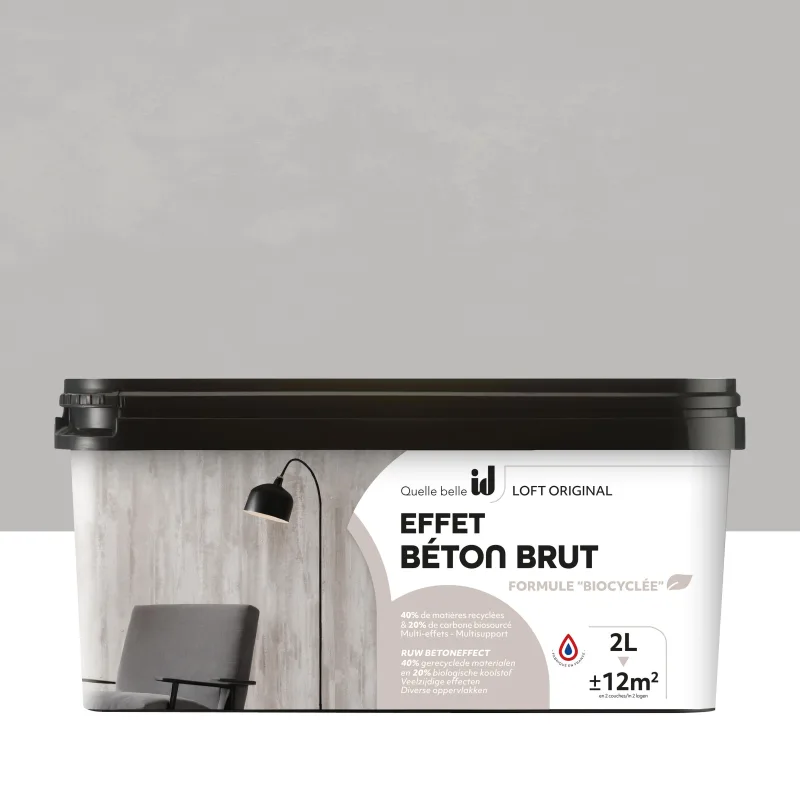 Pintura decorativa efecto hormigón loft betón id color hormigón gráfico gris claro 2 litros