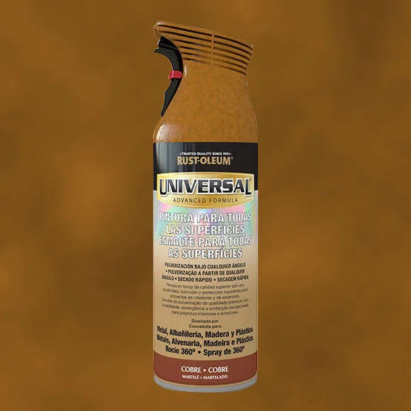 Spray pintura rust-oleum universal brillante 400ml cobre martelé