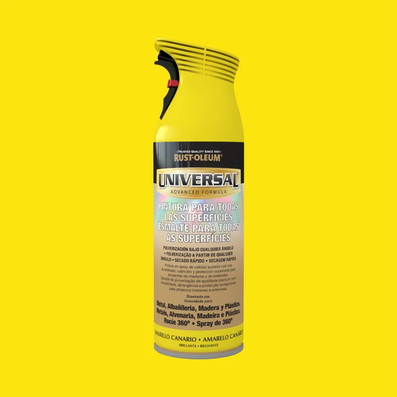 Spray pintura rust-oleum universal brillante 400ml amarillo canario
