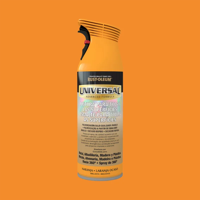 Spray pintura rust-oleum universal brillante 400ml naranja