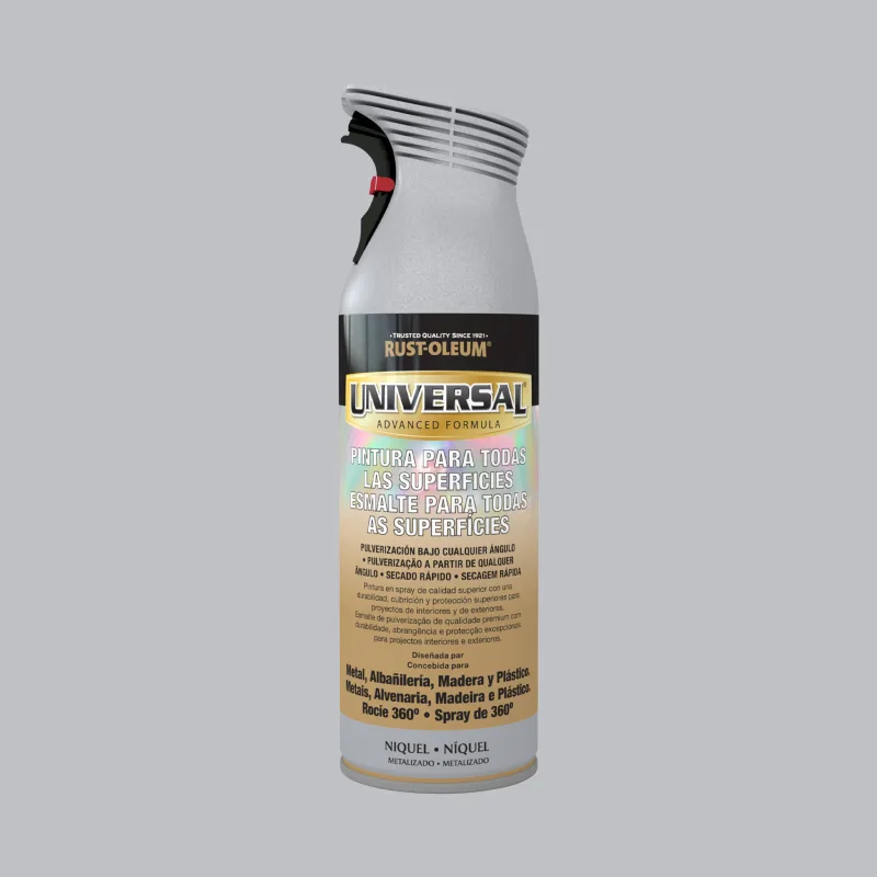 Spray pintura rust-oleum universal metal 400ml niquel