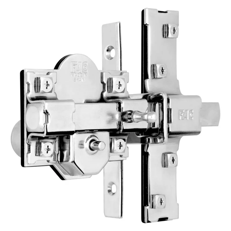 Cerrojo de seguridad fac 946rp/80 uve botón-llave de 50mm niquelado