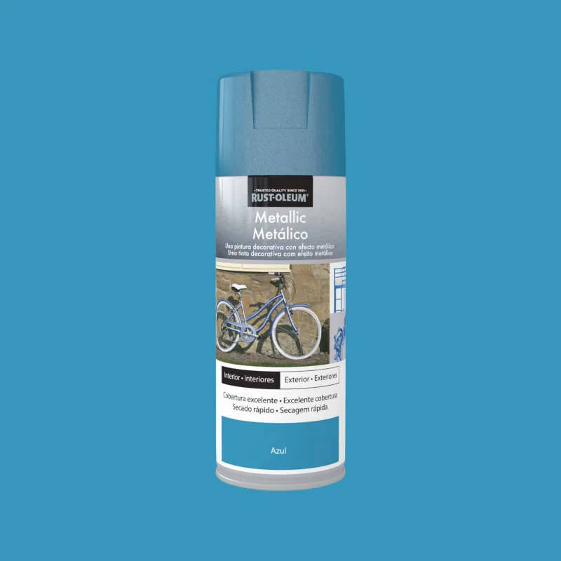 Spray pintura rust-oleum metalizado 400ml azul