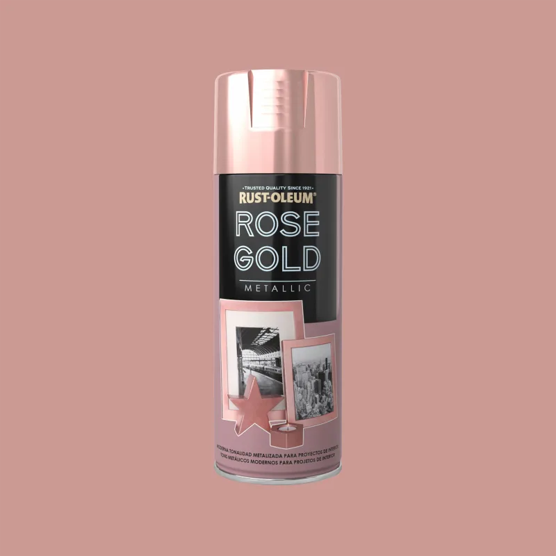 Spray pintura rust-oleum metalizado 400ml rosa