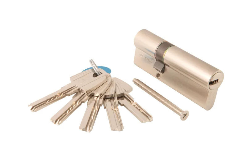 Bombin para cerradura tesa t60 de 30 + 50 mm niquelado