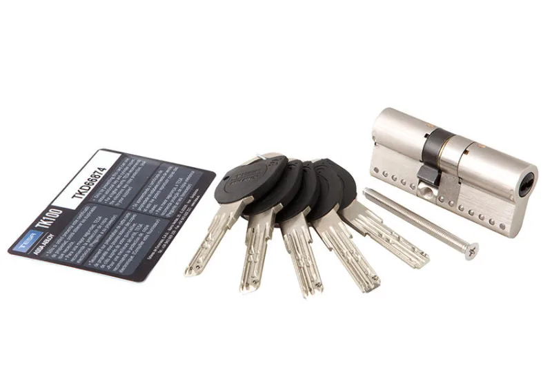 Bombín para cerradura tesa tk100 de 30 + 40 mm niquelado, alta seguridad