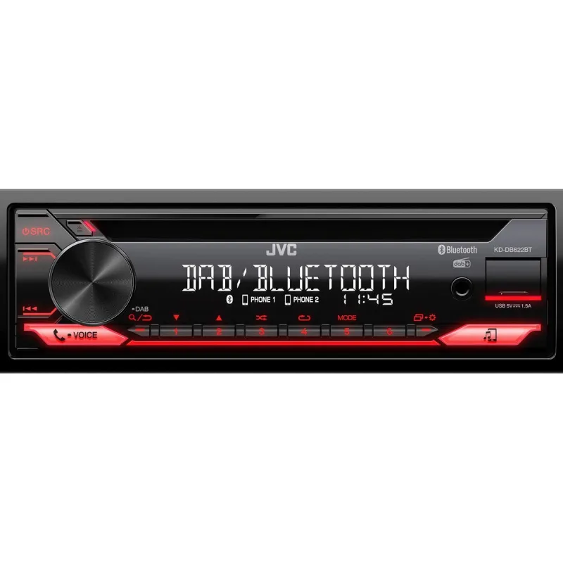Jvc kd-db622bt receptor multimedia para coche negro 200 w bluetooth
